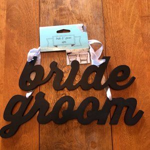 Bride and Groom Reception Chair Signs